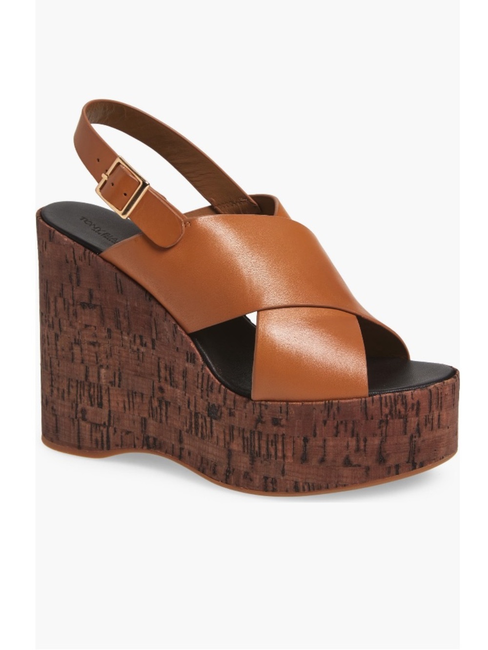 Tony Bianco Vogue Tan Como Leather Crossover Platform Wedge Sandals Size 10